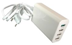 USB lader 4-voudig met netsnoer